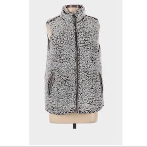 Thread & Supply Gray Arctic Fleece Sherpa Vest
